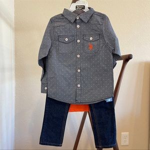 US Polo ASSN boys 3 pieces Set size 4T